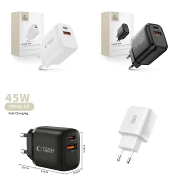 Nabíječka Tech-Protect NCA45W-GaN USB-C USB-A 45 W PD QC