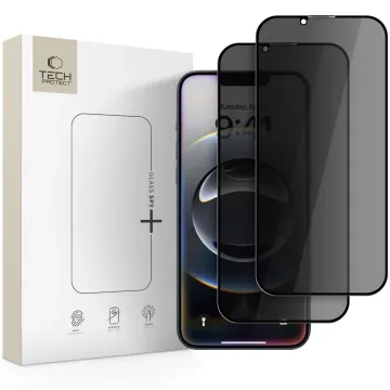 Tvrzené sklo s ochranou soukromí Tech-Protect Glass Spy+ 2-Pack iPhone 17e / 16e / 14 / 13 Pro / 13
