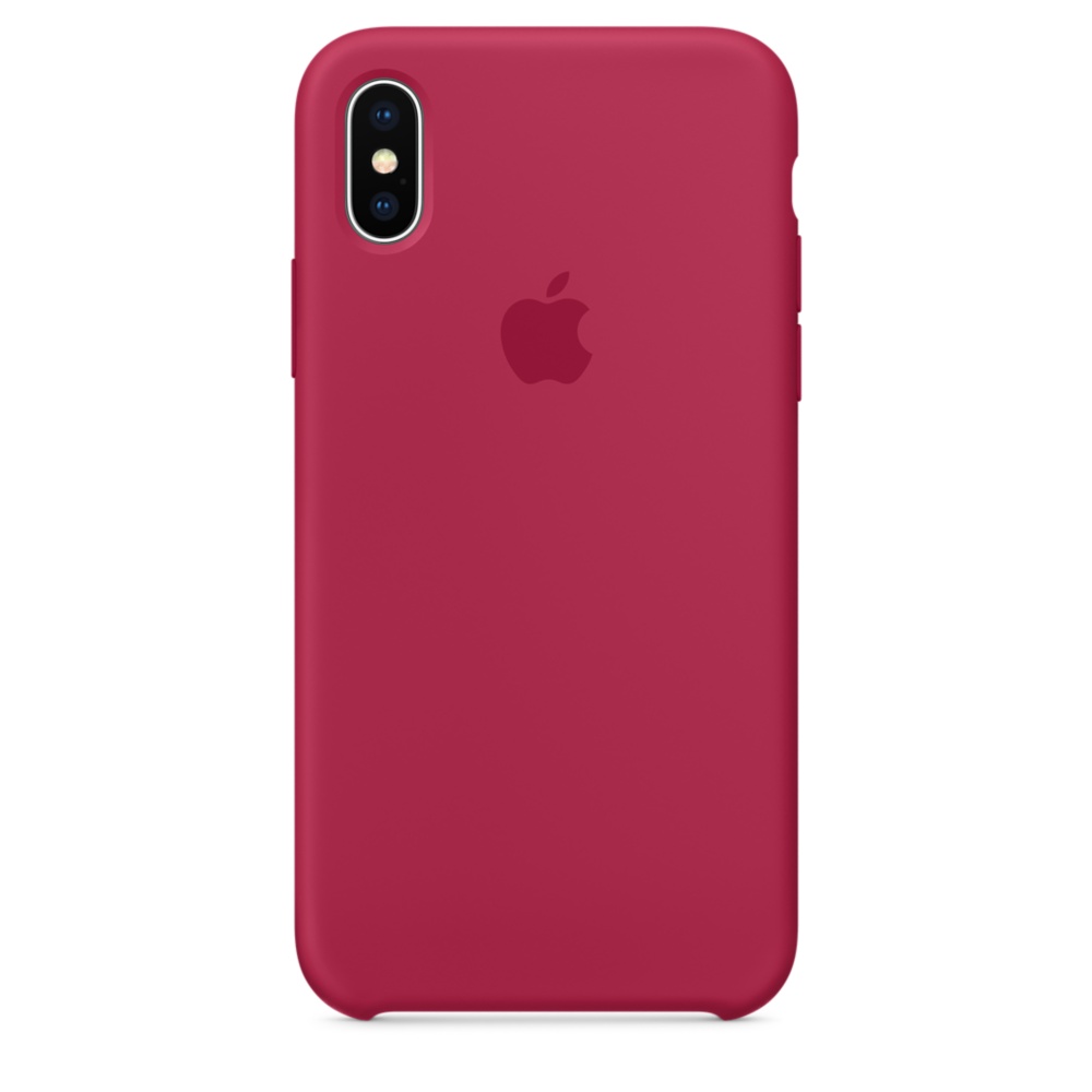 Silikonový kryt Apple Silicone Case iPhone XS/X Vínový (Rose Red) Silikonový kryt Apple Silicone Case iPhone XS/X Vínový (Rose Red)