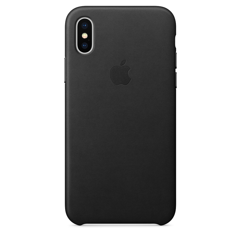 Kožený kryt Apple Leather Case iPhone XS/X - Černý (Black) Kožený kryt Apple Leather Case iPhone XS/X - Černý (Black)