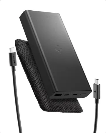 Hliníková powerbanka Spigen EA3020 20000mAh 30W černá