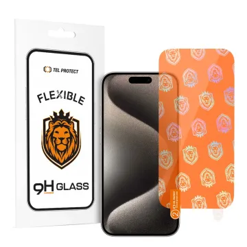 Tvrzené sklo Tel Protect Flexible Glass iPhone 15 Plus / 15 Pro Max
