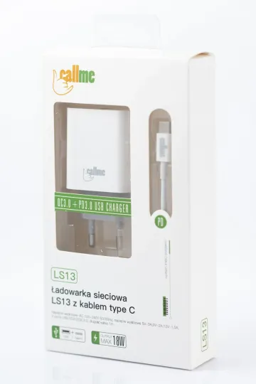 Nabíječka Callme LS13 s USB-C kabelem (USB-A, USB-C, 18W)