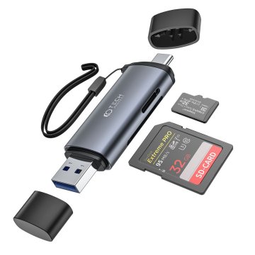 Tech-Protect UltraBoost YSTC923S Čtečka paměťových karet s USB-A a USB-C