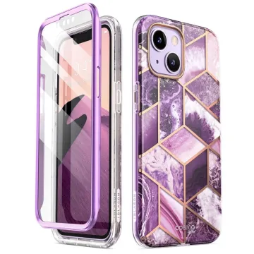 Pouzdro i-Blason Cosmo iPhone 14/13 Marble Purple