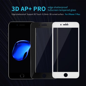 Ochranné tvrzené sklo Nillkin 3D AP+ PRO na Apple iPhone 8 / 7 Ochranné tvrzené sklo Nillkin 3D AP+ PRO na Apple iPhone 8 / 7