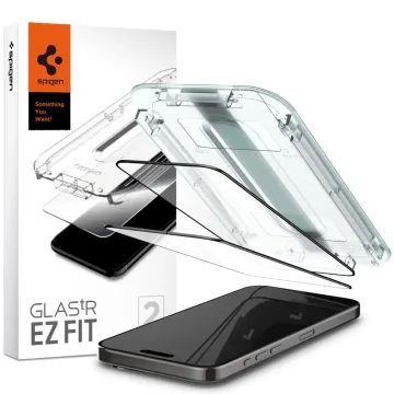 Tvrzené sklo Spigen GLAStR EZ Fit FullCover 2Pack iPhone 15 Pro Max černé