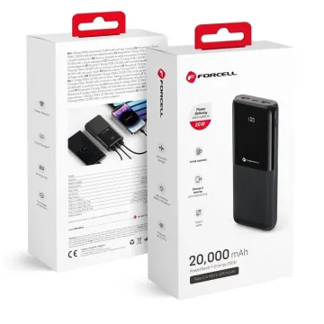 Forcell F-Energy P20k1 powerbanka PD QC3.0 3A 20W 20000 mAh černá