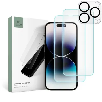 Sada tvrzených skel Tech-Protect Supreme Protection iPhone 14 Pro Max