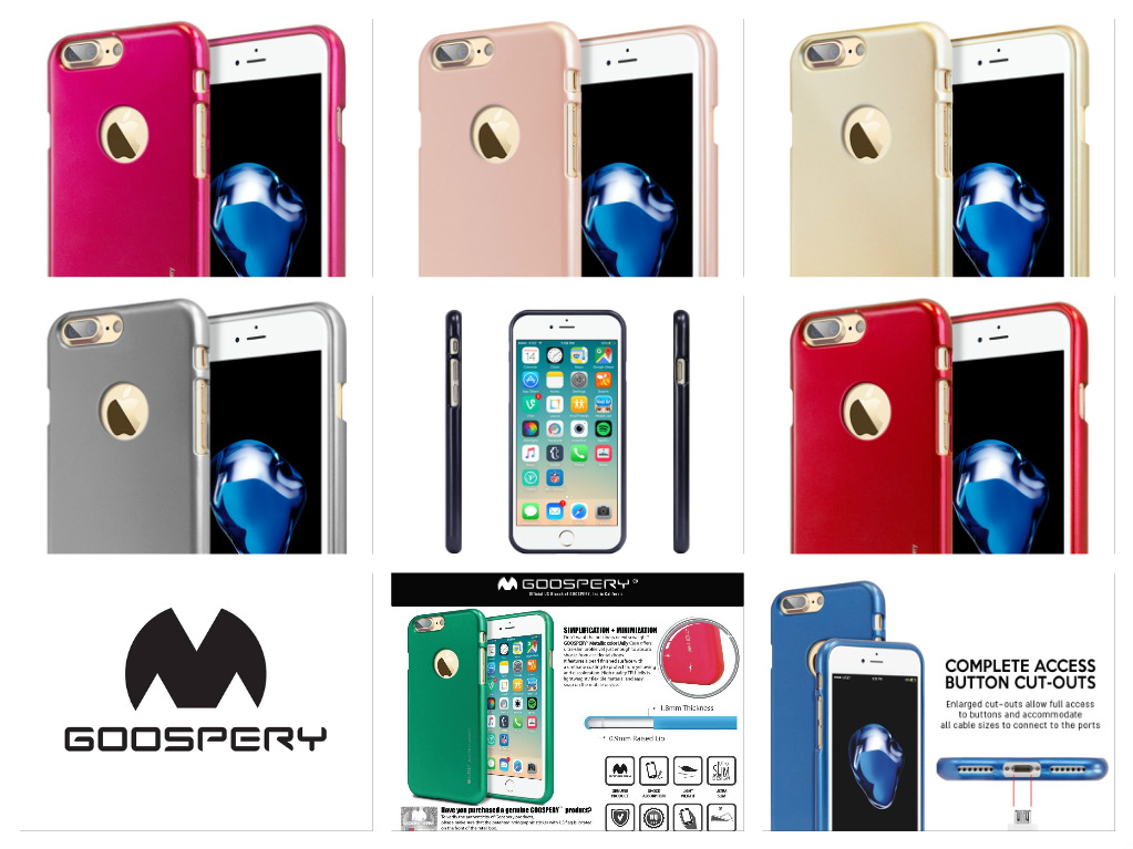 Silikonový obal / kryt iJelly Metal Goospery Mercury Apple iPhone 8 Plus / 7 Plus Silikonový obal / kryt iJelly Metal Goospery Mercury Apple iPhone 8 Plus / 7 Plus