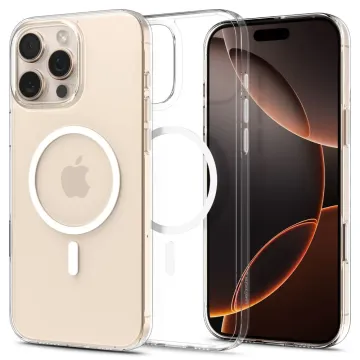 Pouzdro Thin Fit T MagFit MagSafe iPhone 16 Pro Max čirý/bílý