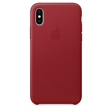 Kožený kryt Apple Leather Case iPhone XS/X - Červený (PRODUCT)Red Kožený kryt Apple Leather Case iPhone XS/X - Červený (PRODUCT)Red