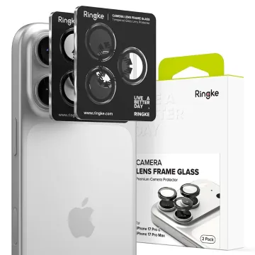 Ringke Camera Lens Frame (2-pack) Ochrana objektivu iPhone 17 Pro / 17 Pro Max černá