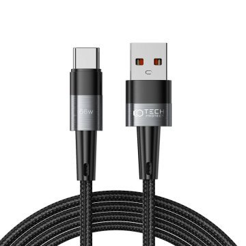 Kabel Tech-Protect UltraBoost YJ-0003 USB-A / USB-C 66W/6A 2m černý/šedý