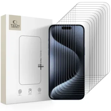 Tvrzené sklo Tech-Protect Bundle 10-Pack iPhone 15 Pro Max čiré