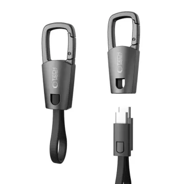 Tech-Protect UltraBoost DNA Keychain USB-C kabel a klíčenka PD 60W / 3A – Iron Grey