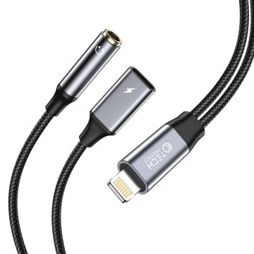 Tech-Protect UltraBoost AC-008 Kabel / Adaptér Lightning na USB-C / Jack 3,5mm