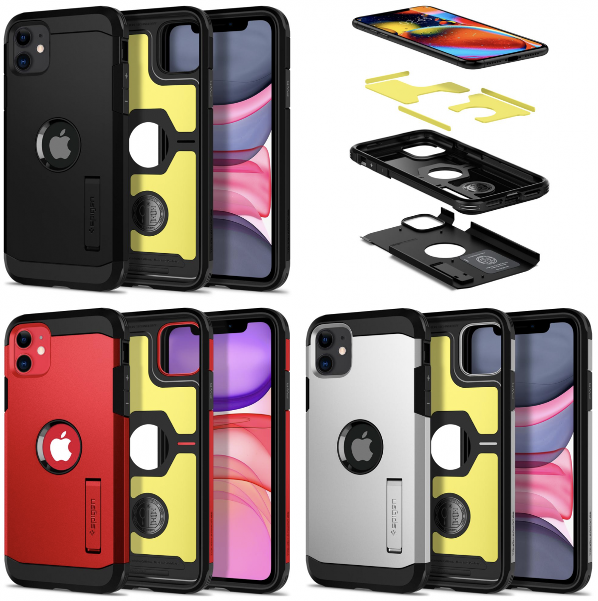 Odolné pouzdro Spigen Tough Armor XP se stojánkem pro iPhone 11 Odolné pouzdro Spigen Tough Armor XP se stojánkem pro iPhone 11