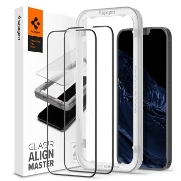 Spigen GLAStR Align Master Full Cover iPhone 14/13 Pro/13 [2 Pack]