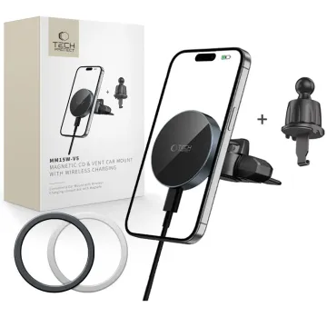 Tech-Protect MM15W-V5 CD & Vent MagSafe držák do auta s nabíjením