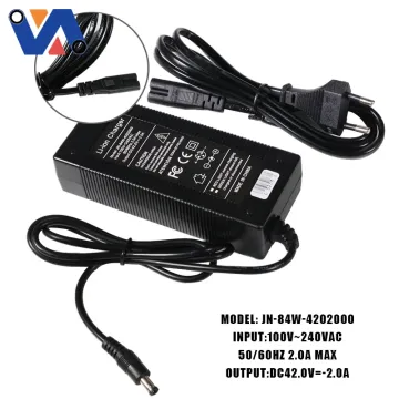 Nabíječka Ridefixing JN-84W 42V/2A DC 5,5x2,1mm Kugoo S1, S1 Pro, S2, S3 a Fiido E-Bike