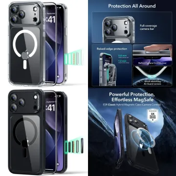 ESR Classic Hybrid MagSafe + Tvrzené sklo iPhone 17 Pro Max