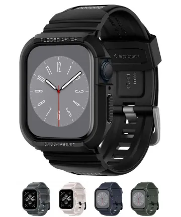Odolný kryt s řemínkem Spigen Rugged Armor Pro na Apple Watch Series 9/8/7 (45mm)