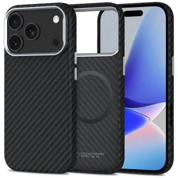 Tech-Protect Ion Carbon MagSafe iPhone 17 Pro Max černá/stříbrná
