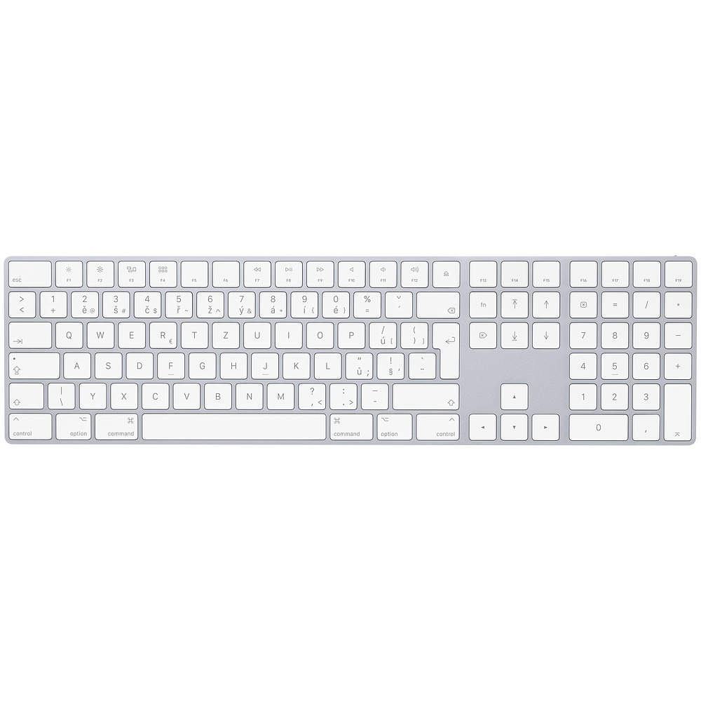 Apple Magic Keyboard MQ052CZ/A s numerickou klávesnicí - CZ, stříbrná Apple Magic Keyboard MQ052CZ/A s numerickou klávesnicí - CZ, stříbrná