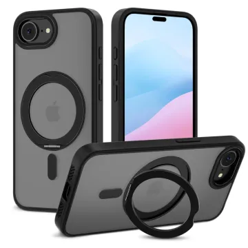 Kryt se stojánkem Tech-Protect MagRing MagSafe iPhone 17e / 16e matná černá