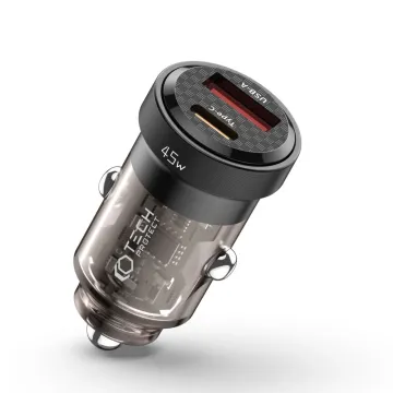 Nab&iacute;ječka do auta Tech-Protect CC45W 2-port PD45W/QC3.0 čern&aacute;