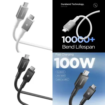 Spigen Essential EB10020CC USB-C kabel 100W PD E-Mark 2m