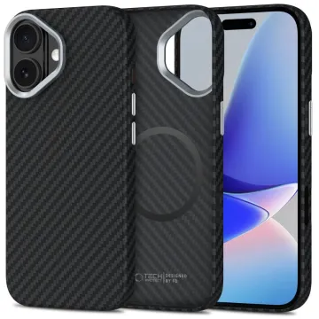 Tech-Protect Ion Carbon MagSafe iPhone 17 černá/stříbrná