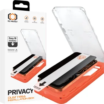 Tel Protect Privacy HD Titan 5D ochranné sklo iPhone 16 Pro/17 černé