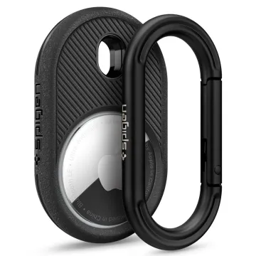 Spigen Vault Apple AirTag 1 / 2 Matte Black – odolné pouzdro s karabinou
