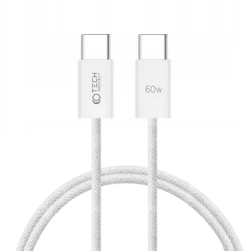 Tech-Protect UltraBoost Classic YJ-0021 Kabel USB-C / USB-C PD60W/3A 100cm bílý
