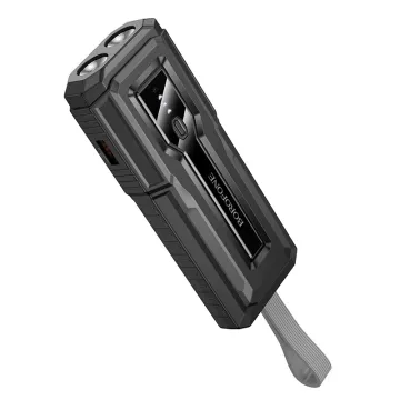 Borofone BJ54 Graceful 10000mAh USB-C + USB-A QC 3.0 PD 22,5W LED svítilna černá
