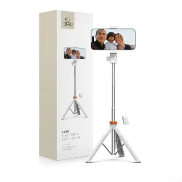 TECH-PROTECT L03S Bezdrátová selfie tyč s tripodem bílá