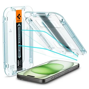 Tvrzené sklo Spigen GLAStR EZ Fit 2Pack iPhone 15 čiré