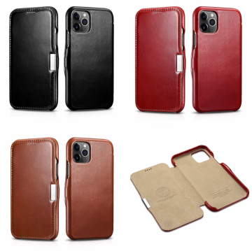 Luxusní kožené pouzdro ICARER Vintage na iPhone 11 Pro Max Luxusní kožené pouzdro ICARER Vintage na iPhone 11 Pro Max