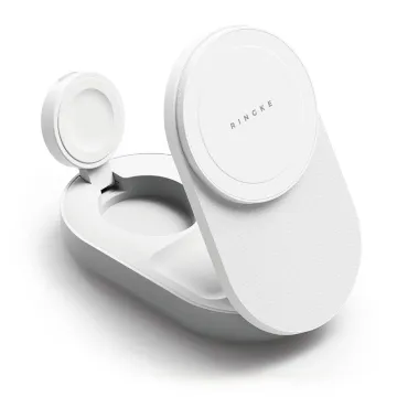 Ringke 3v1 skládací MagSafe bezdrátová nabíječka Qi2.2 25W bílá