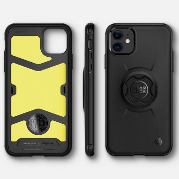 Praktické pouzdro Spigen GEARLOCK na iPhone 11, černé Praktické pouzdro Spigen GEARLOCK na iPhone 11, černé