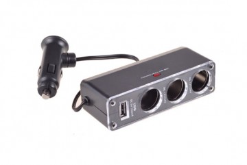 Roztrojka zapalovače InCar WF-0096 12V / 24V s USB do auta Roztrojka zapalovače InCar WF-0096 12V / 24V s USB do auta