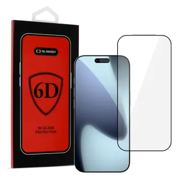 Tvrzené sklo Tel Protect 6D pro iPhone 17 Pro – černé