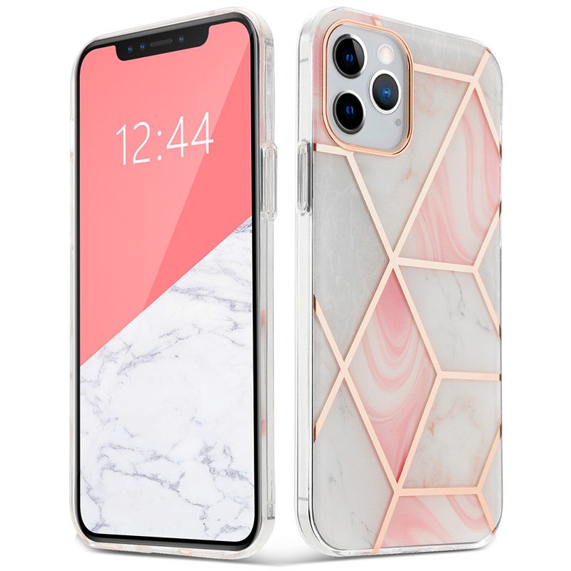 Tech-Protect Marble 2 iPhone 12 Pro/12, růžové Tech-Protect Marble 2 iPhone 12 Pro/12, růžové