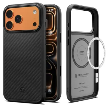 Spigen Enzo Aramid T MagFit MagSafe iPhone 17 Pro černá