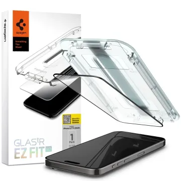Tvrzené sklo Spigen GLAStR EZ Fit FullCover iPhone 15 černé