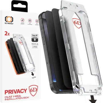 Tel Protect Privacy HD 6D 2-Pack iPhone 15 Pro Max, černé