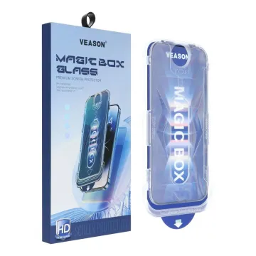 VEASON Magic Box 6D Pro Tvrzené sklo s aplikátorem iPhone Air černé