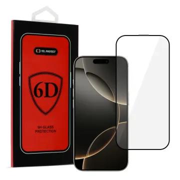 Tvrzené sklo Tel Protect 6D 9H Glass Protection iPhone 16 Pro / 17 černé